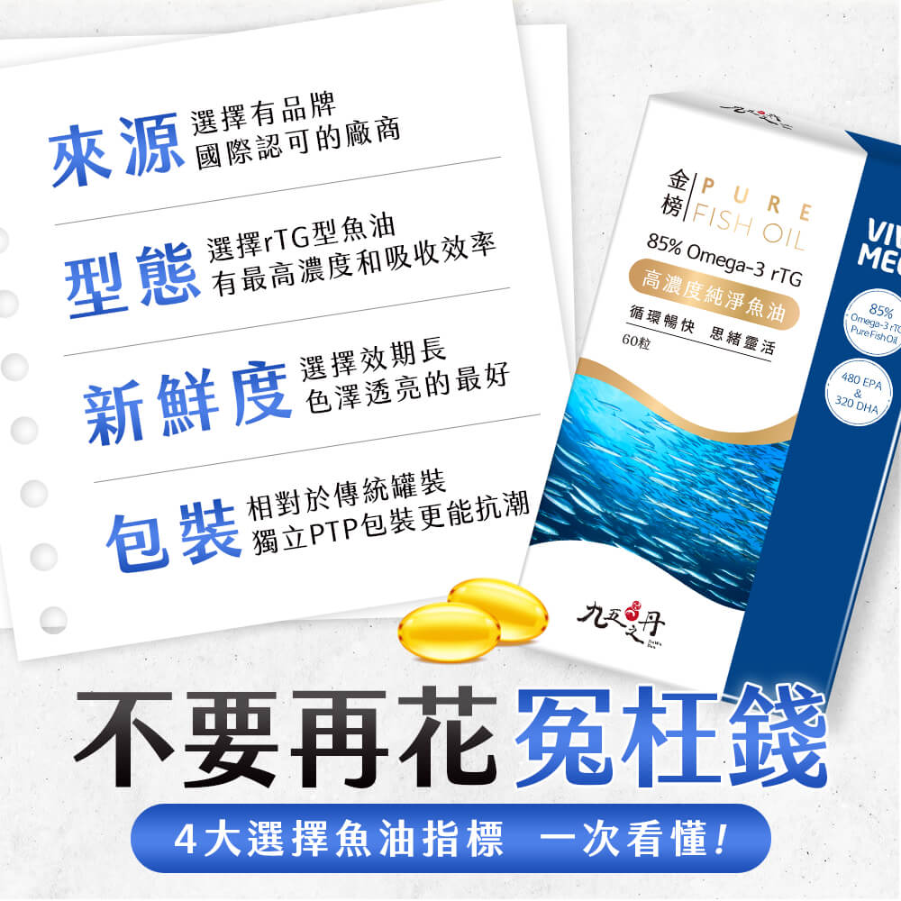 金榜．85%rTG純淨魚油