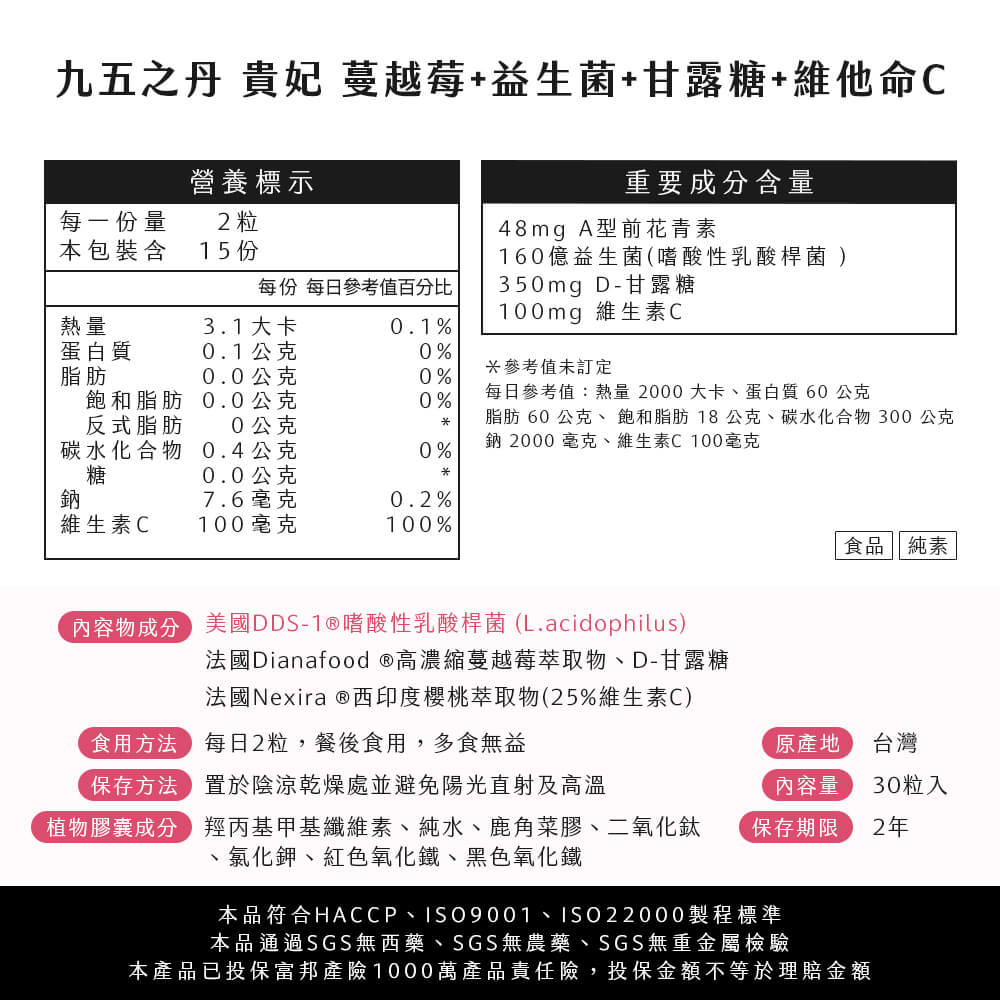 貴妃．蔓越莓益生菌