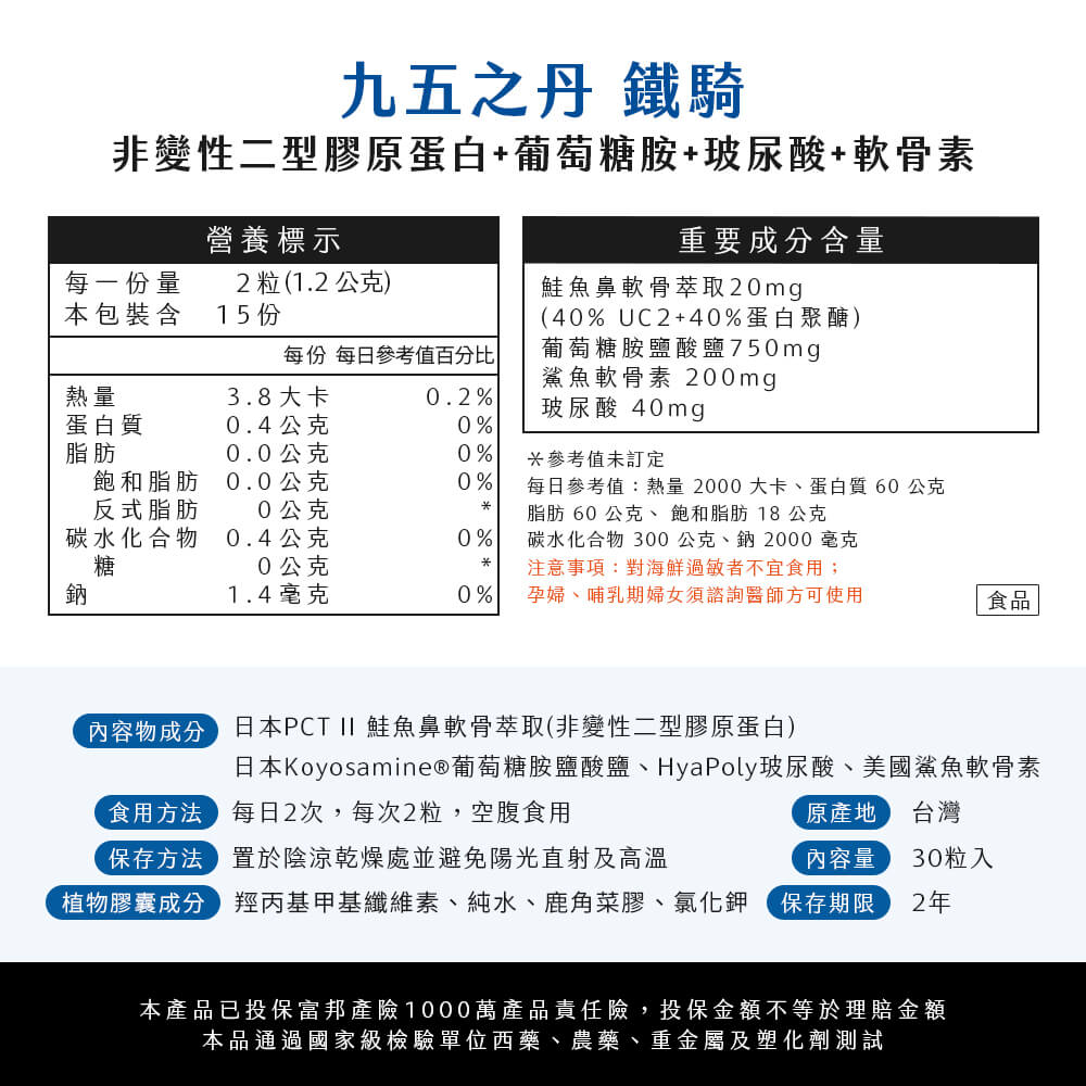 鐵騎.PCTII+葡萄糖胺+軟骨素